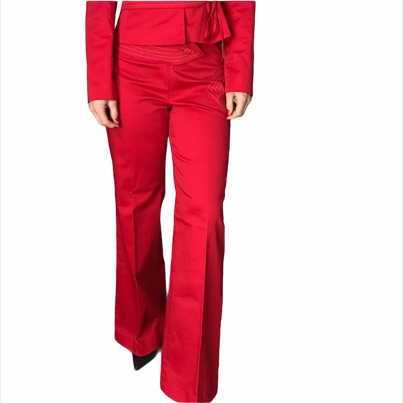 Red Suit Jacket and Matching Pants Size 4 - Picture 6 of 8